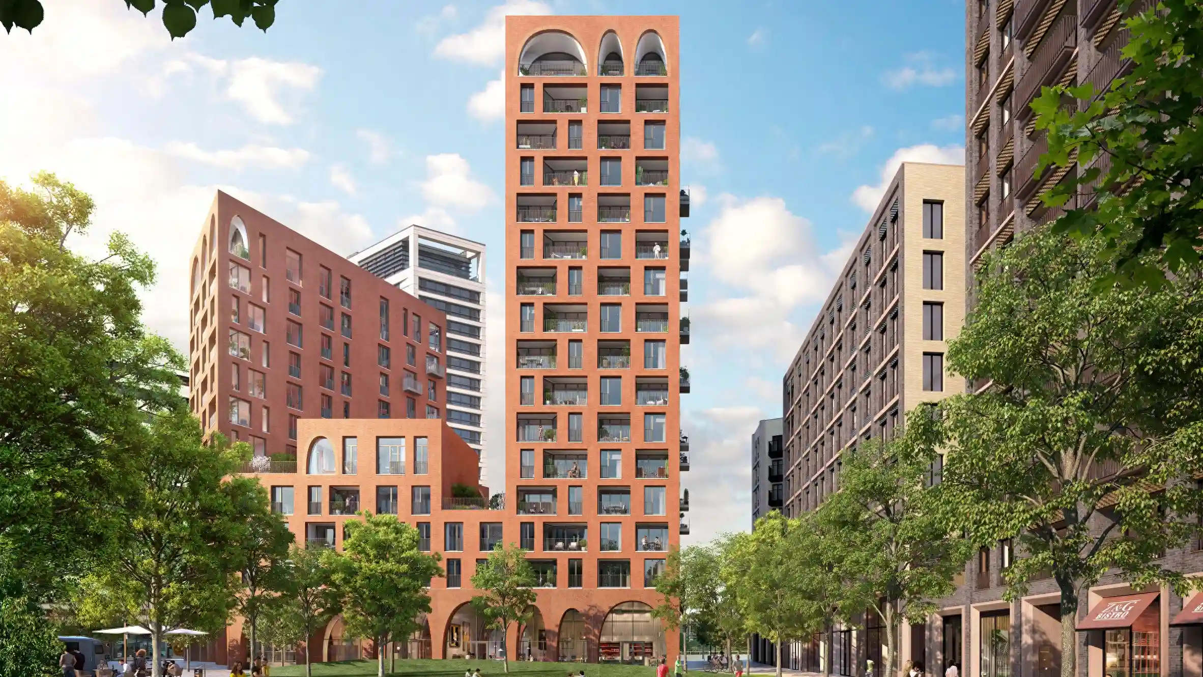 伦敦砖砌拱门Cadence公寓方案 艾莉森·布鲁克斯事务所设计